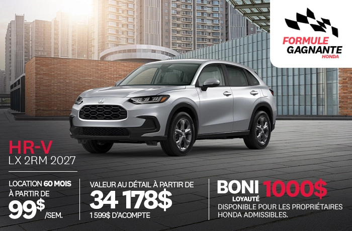 Bannière de Promotion HR-V LX 2027